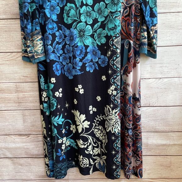 JOHNNY WAS LUNAMO CRANE PRINT SWING DRESS - Picture 9 of 11